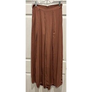 Sundays The Label Womens Brown Split Leg Zip up Pants‎ AU 12 US 8 Medium